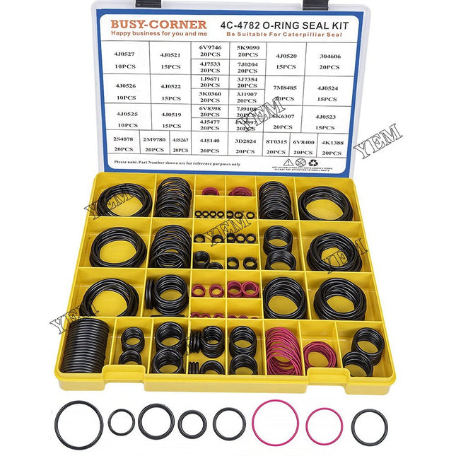 For CAT Caterpillar SAE STOR ORFS 61 62 Seal O-Ring Kit 4C4782