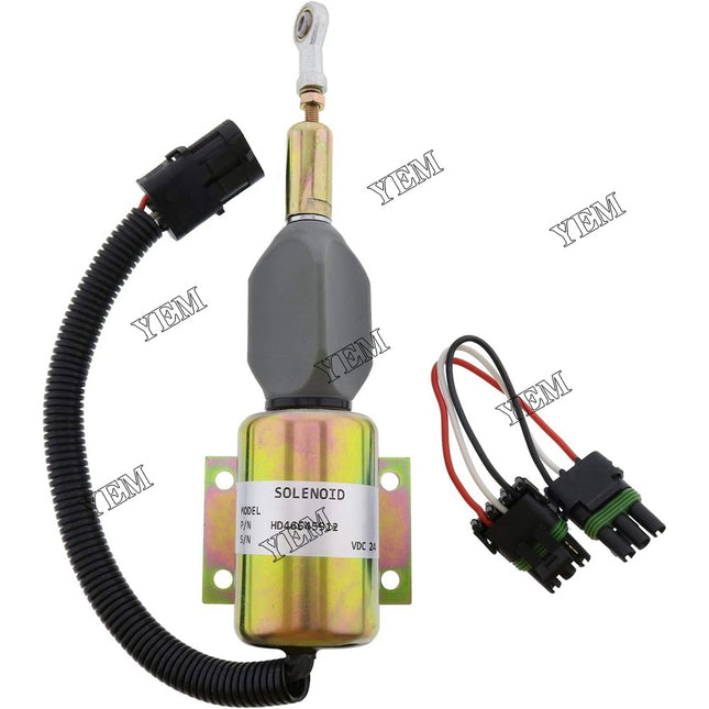 24V Fuel Shutdown Solenoid Valve For JOHN DEERE 624H 670C 670CH 672CH RE502474