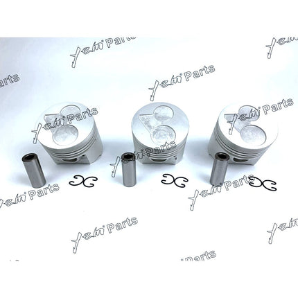 Pistons Set Oversize 87mm ( + 0.50mm) For Kubota D1703 x3 PCS Engine Parts