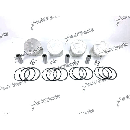 Piston + Ring Kit Set Oversize (0.50) For Kubota V3300-DI-E x4 PCS (1C050-21112) Engine Parts