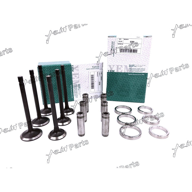 1 Set Valve Guide Seat Intake Valve & Exhaust Valve For Kubota D750 Engine