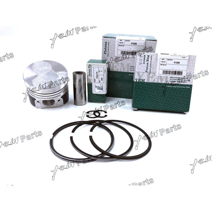 4 Sets STD Piston (Clip & Pin) & Rings For Kubota V1305 Diesel Engine
