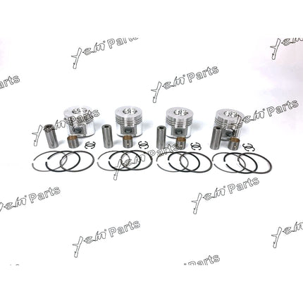 4 PCS Piston (Clip & Pin) & Rings Fit For Cummins B3.3 Engine Forklift Excavator
