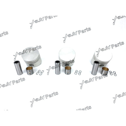 Pistons Set STD 68mm For Kubota ZB500 / D750 x3 PCS Engine Parts