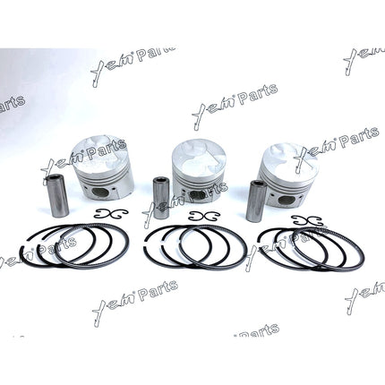 Piston + Ring Kit Set Oversize 72mm ( + 0.50mm) For Kubota D905 x3 PCS Engine Parts