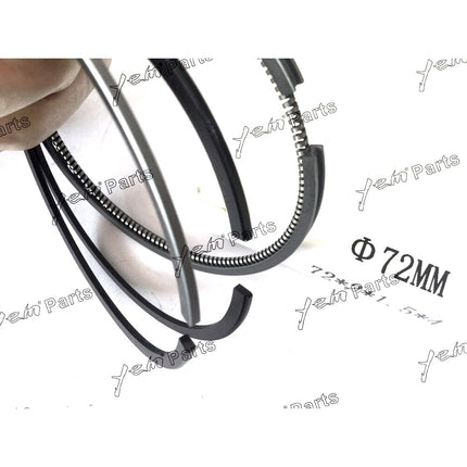 3 Sets D905 Piston Rings STD 72mm For Kubota Tractor Diesel Engine D905