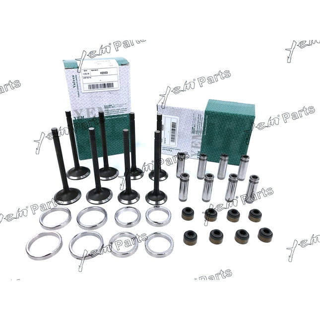 1 Set Kubota Engine V2203 Valve Guide Seat Intake Valve & Exhaust Valve