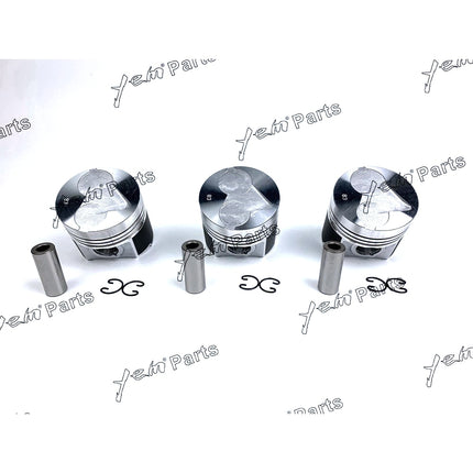 Piston Set STD 83mm For Kubota D1503 x3 PCS Engine Parts