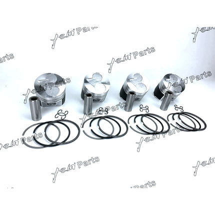 Piston + Ring Kit Set Oversize 83mm ( + 0.50mm) For Kubota V2003 x4 PCS Engine Parts