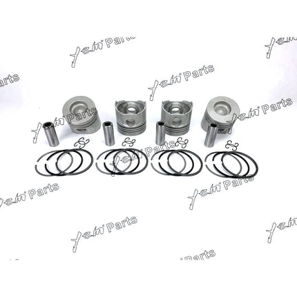 Pistons + Rings Set Kit Oversize 85mm ( + 0.50mm) For Kubota V1902 x4 PCS Engine Parts