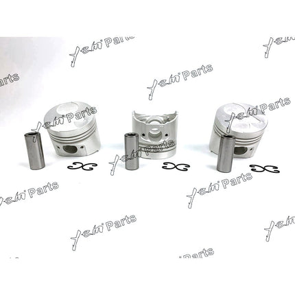 Piston Set STD 76mm For Kubota D1005 x3 PCS Engine Parts