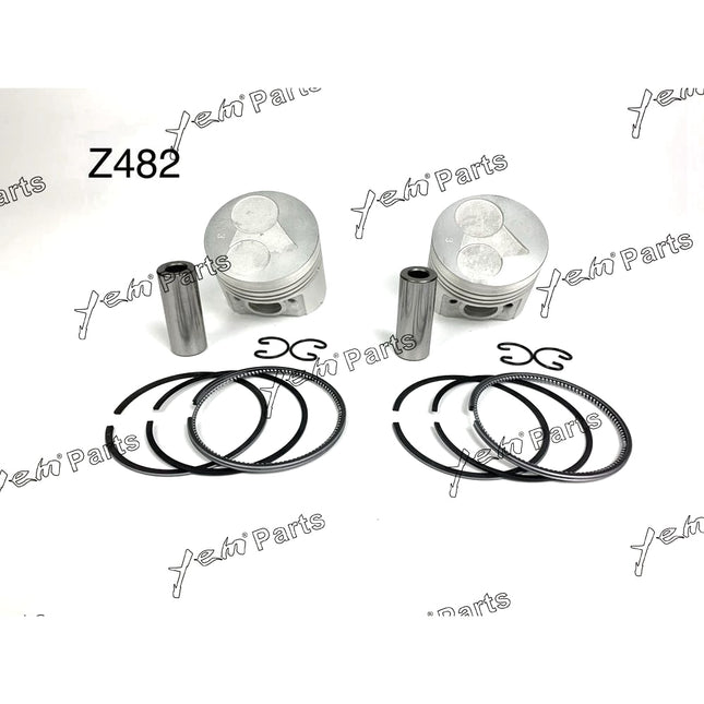 Piston + Ring Kit Set Oversize 67mm ( + 0.50mm) For Kubota Z482 x 2PCS Engine Parts