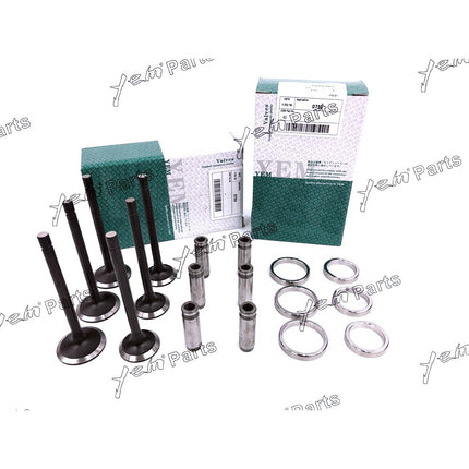 1 Set Valve Guide Seat Intake Valve & Exhaust Valve For Kubota D750 Engine