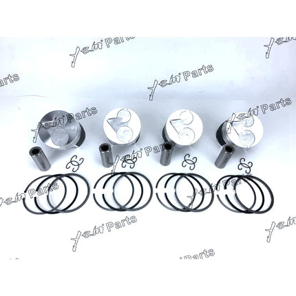 Piston + Ring Kit Set Oversize 83mm ( + 0.50mm) For Kubota V2003 x4 PCS Engine Parts