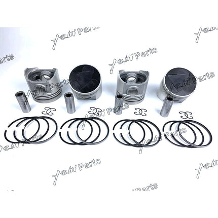 Piston + Ring Kit Set STD 98mm For Kubota V3300 (1C011-21110) x4 PCS Engine Parts