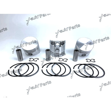 Piston + Ring Kit Set Oversize 75mm ( + 0.50mm) For Kubota D950 x3 PCS Engine Parts