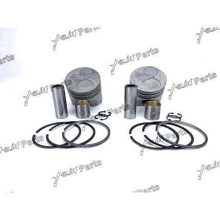 2 Set STD Cylinder Liner Kit W Piston (Pin & Clip), Rings For Kubota Z402 Engine