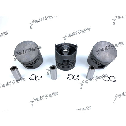 Piston Set STD 76mm For Kubota D1102 x3 PCS Engine Parts