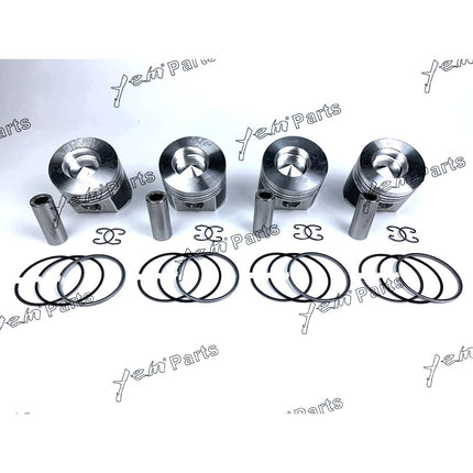 4 Sets Piston W Rings Oversize 87mm ( + 0.50mm) For Kubota V2203 Engine