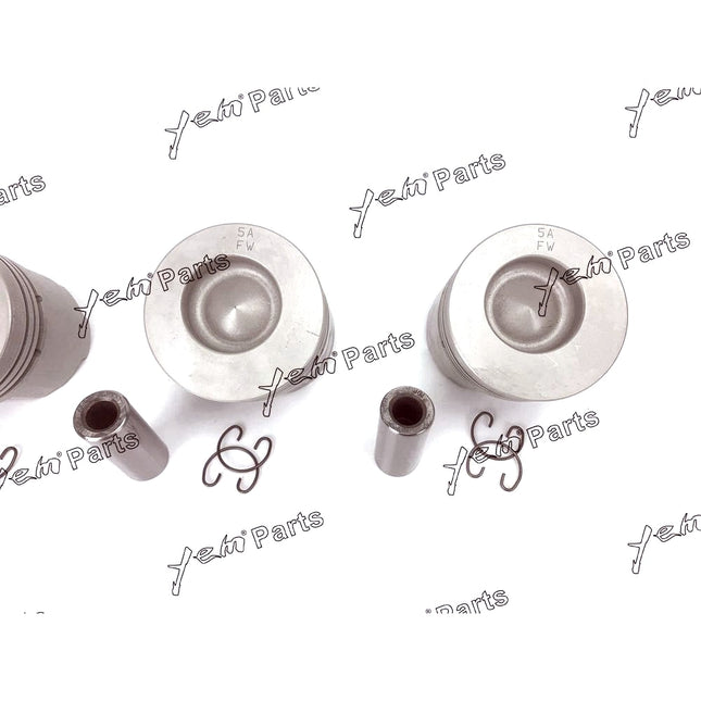 Pistons Set STD 85mm For Kubota D1402 x3 PCS Engine Parts