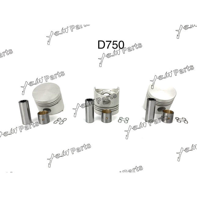 Pistons Set STD 68mm For Kubota ZB500 / D750 Engine Parts