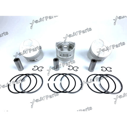 Piston + Ring Kit Set STD 76mm For Kubota D1005 x3 PCS Engine Parts