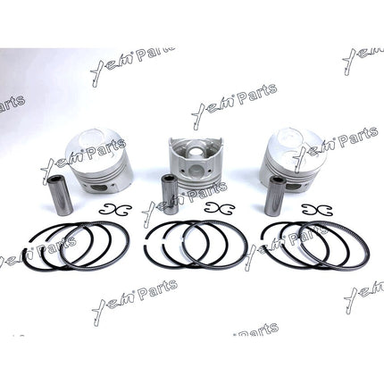 Piston + Ring Kit Set STD 76mm For Kubota D1005 x3 PCS Engine Parts