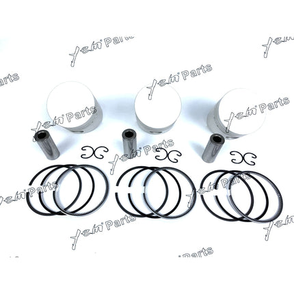 Piston + Ring Kit Set STD 68mm For Kubota D750 x3 PCS Engine Parts