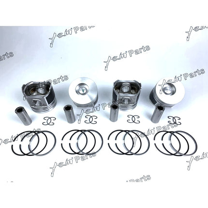 Piston + Ring Kit STD 87mm For Kubota V2203M (1G813-21110 ) x4 PCS Engine Parts