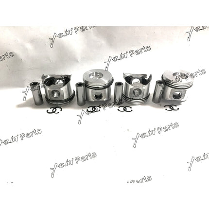 4 Sets STD Piston & Ring For Yanmar 4TNE88 4D88E Komatsu Engine