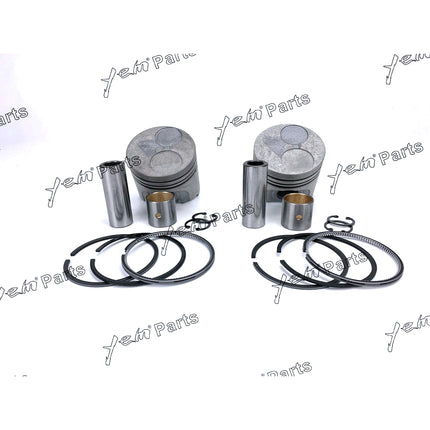 2 Set STD Cylinder Liner Kit W Piston (Pin & Clip), Rings For Kubota Z402 Engine