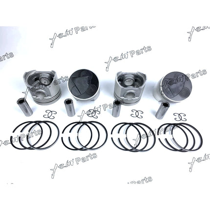 Piston + Ring Kit Set STD 98mm For Kubota V3300 (1C011-21110) x4 PCS Engine Parts