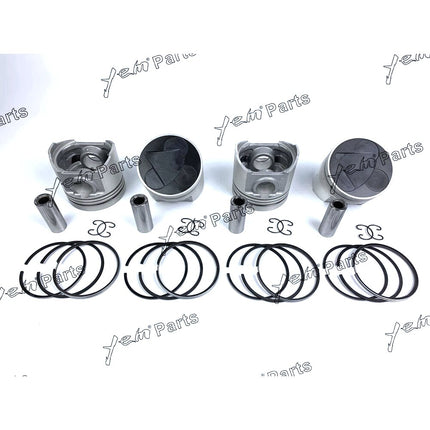 Piston + Ring Kit Set STD 98mm For Kubota V3300 (1C011-21110) x4 PCS Engine Parts