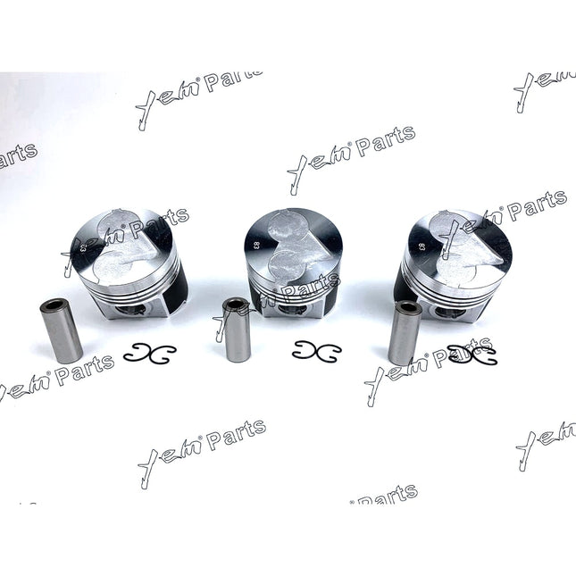 Pistons Set Oversize 83mm ( + 0.50mm) For Kubota D1503 x3 PCS Engine Parts