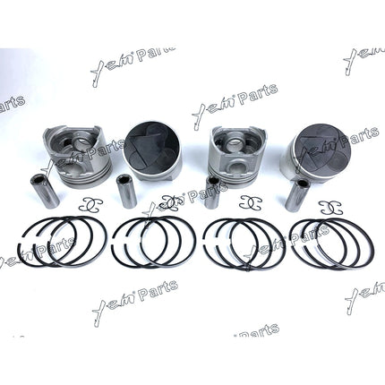 Piston + Ring Kit Set STD 98mm For Kubota V3300 (1C011-21110) x4 PCS Engine Parts