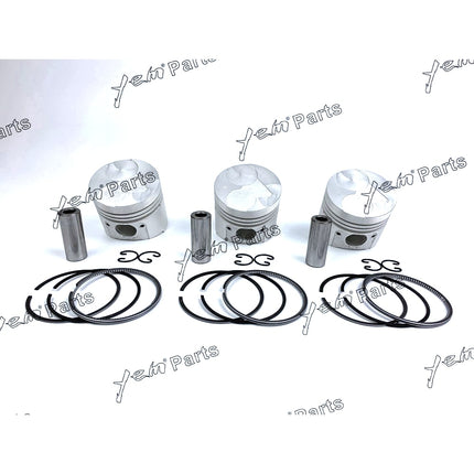 Piston + Ring Kit Set STD 72mm For Kubota D905 x3 PCS Engine Parts