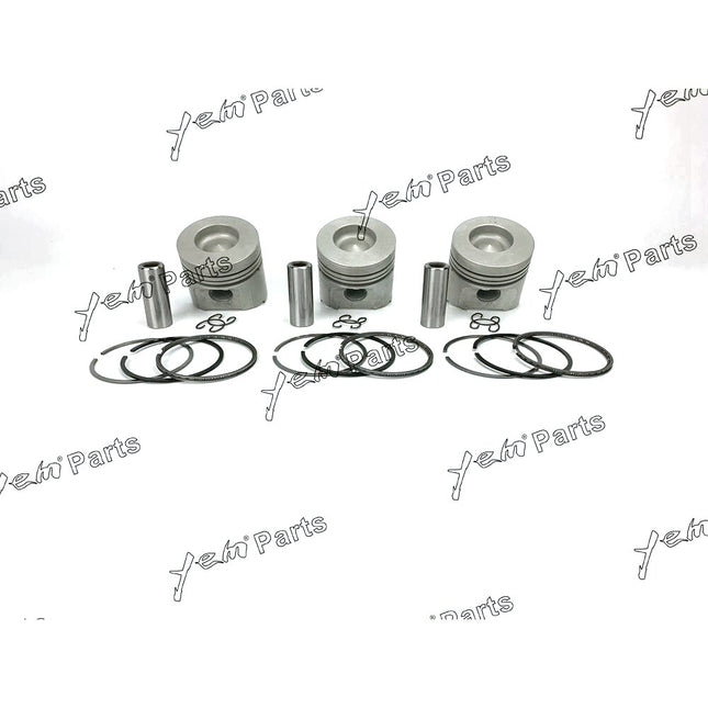 STD 3 Set Piston ( Clip & Pin) & Ring For Kubota D1402 3 Cyl Engine 85 mm