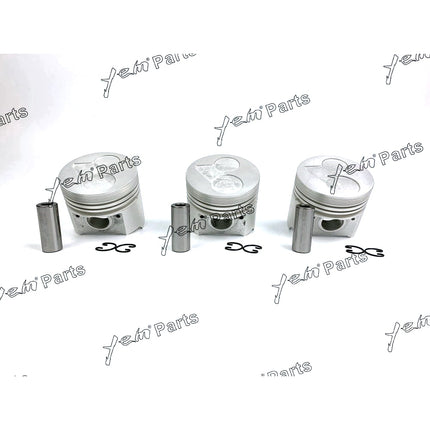 Pistons Set Oversize 87mm ( + 0.50mm) For Kubota D1703 x3 PCS Engine Parts