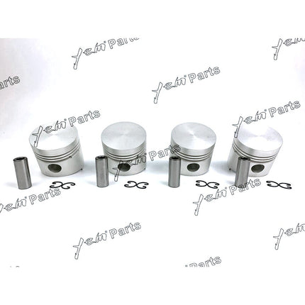 Pistons Set STD 82mm For Kubota V1702 x4 PCS Engine Parts
