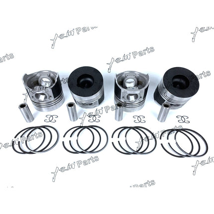 Piston + Ring Kit Set STD 109mm For Kubota V4300 (16132-21110) x4 PCS Engine Parts