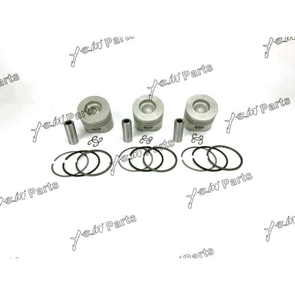 STD 3 Set Piston ( Clip & Pin) & Ring For Kubota D1402 3 Cyl Engine 85 mm