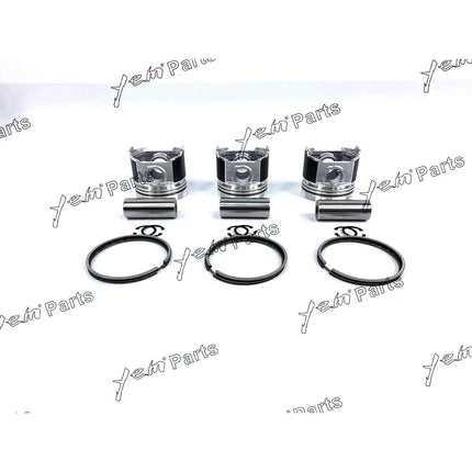 3Set Piston and Piston Ring For 3TNC80 3TNC80L Yanmar F200 F220 B32 B25 Tractor