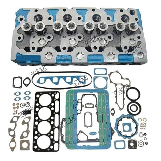 Kubota V1902 Complete Cylinder Head + Full Gasket For Holland Skid Steer L553 L555