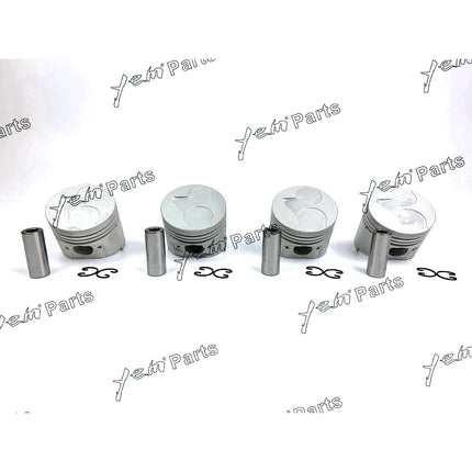 Piston Set STD 76mm For Kubota V1405 x4 PCS Engine Parts