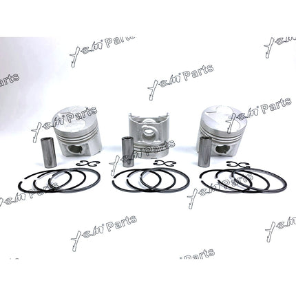Piston + Ring Kit Set STD 80mm For Kubota D1403 x3 PCS Engine Parts