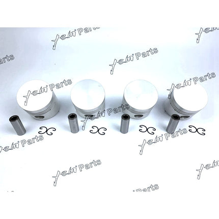 Pistons Set STD 82mm For Kubota V1702 x4 PCS Engine Parts