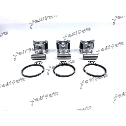 3Set Piston and Piston Ring For 3TNC80 3TNC80L Yanmar F200 F220 B32 B25 Tractor
