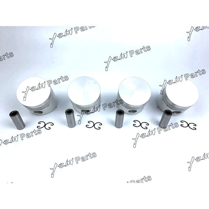 Pistons Set STD 82mm For Kubota V1702 x4 PCS Engine Parts