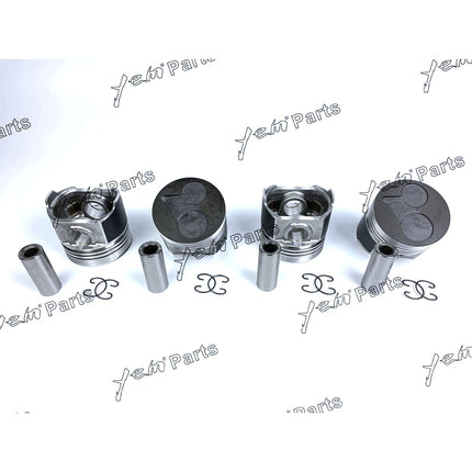 Piston Set STD 87mm For Kubota V2403 (1G796-2111, 1G861-2113) x4 PCS Engine Parts