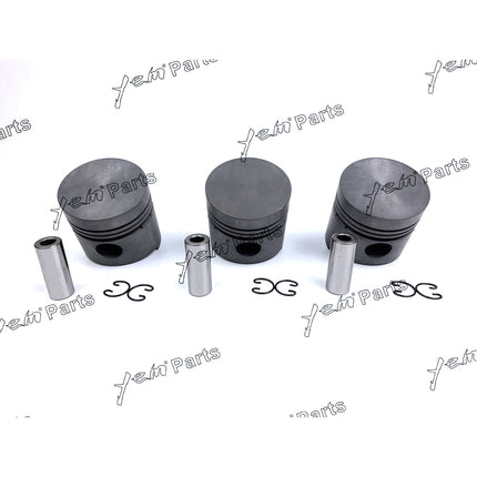 Piston Set STD 76mm For Kubota D1102 x3 PCS Engine Parts